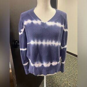 Johnny Was Blue Tie-Dye Sweater. Size S